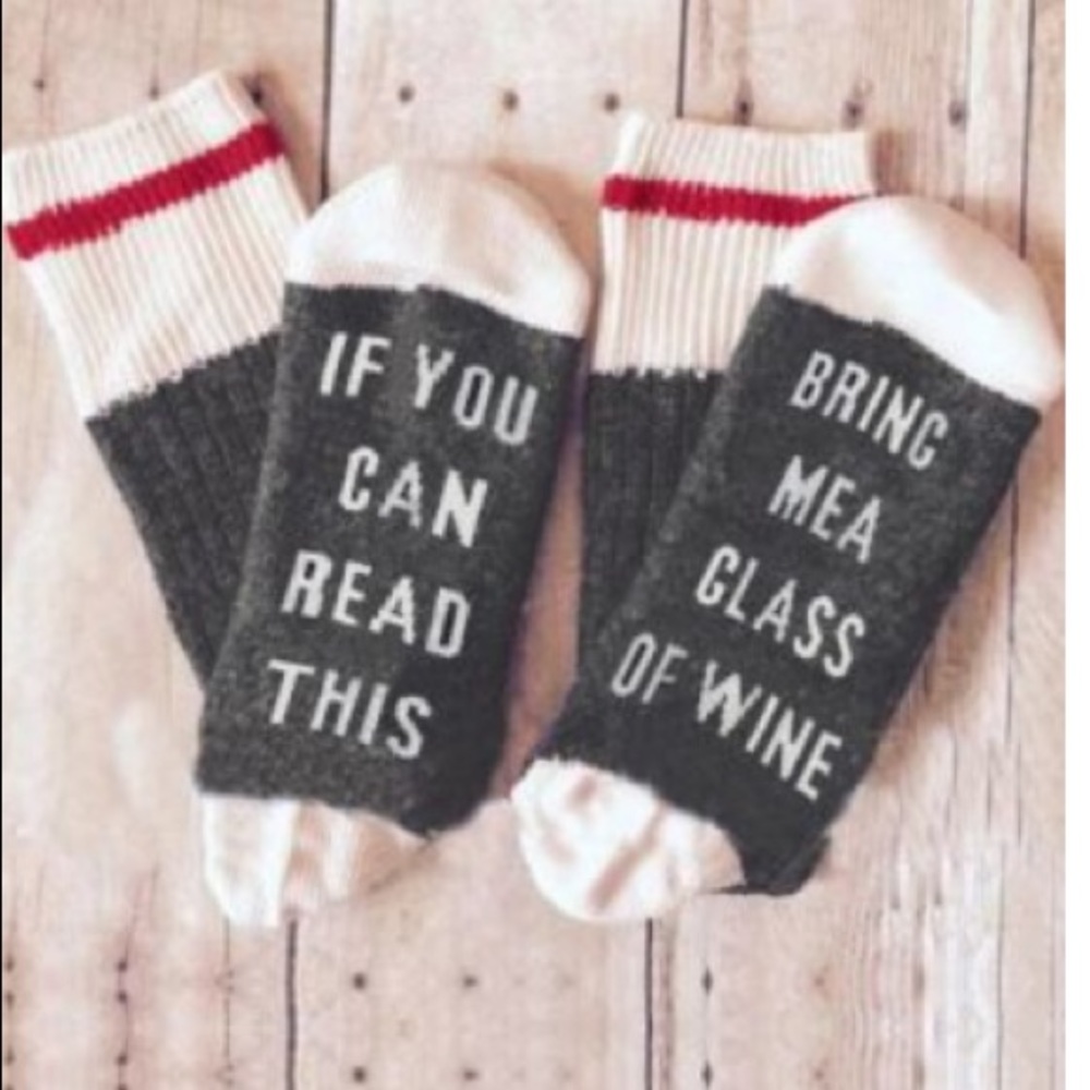‘Bring me Wine’ socks